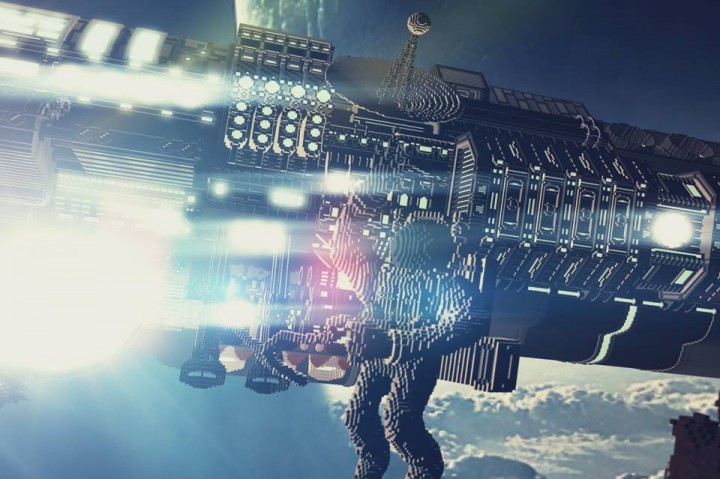 The Astronaut is giving signal to the ship as he tried to approach