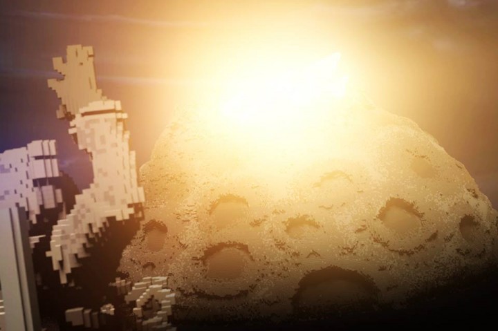 The Astronaut is giving signal to the ship as he tried to approach