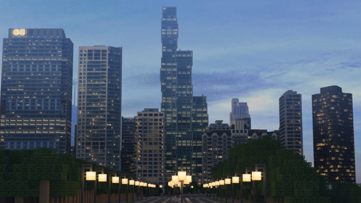 Looking North from Lake Shore Drive towards the Wanda Vista, soon to be the 3rd tallest building in the city
