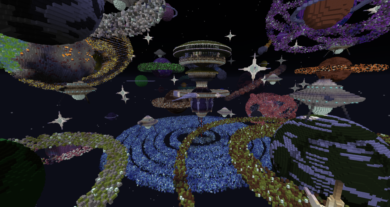 Skyblock Space Theme Spawn Minecraft Project