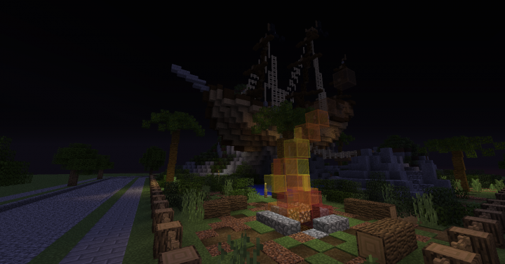 Campfire at night