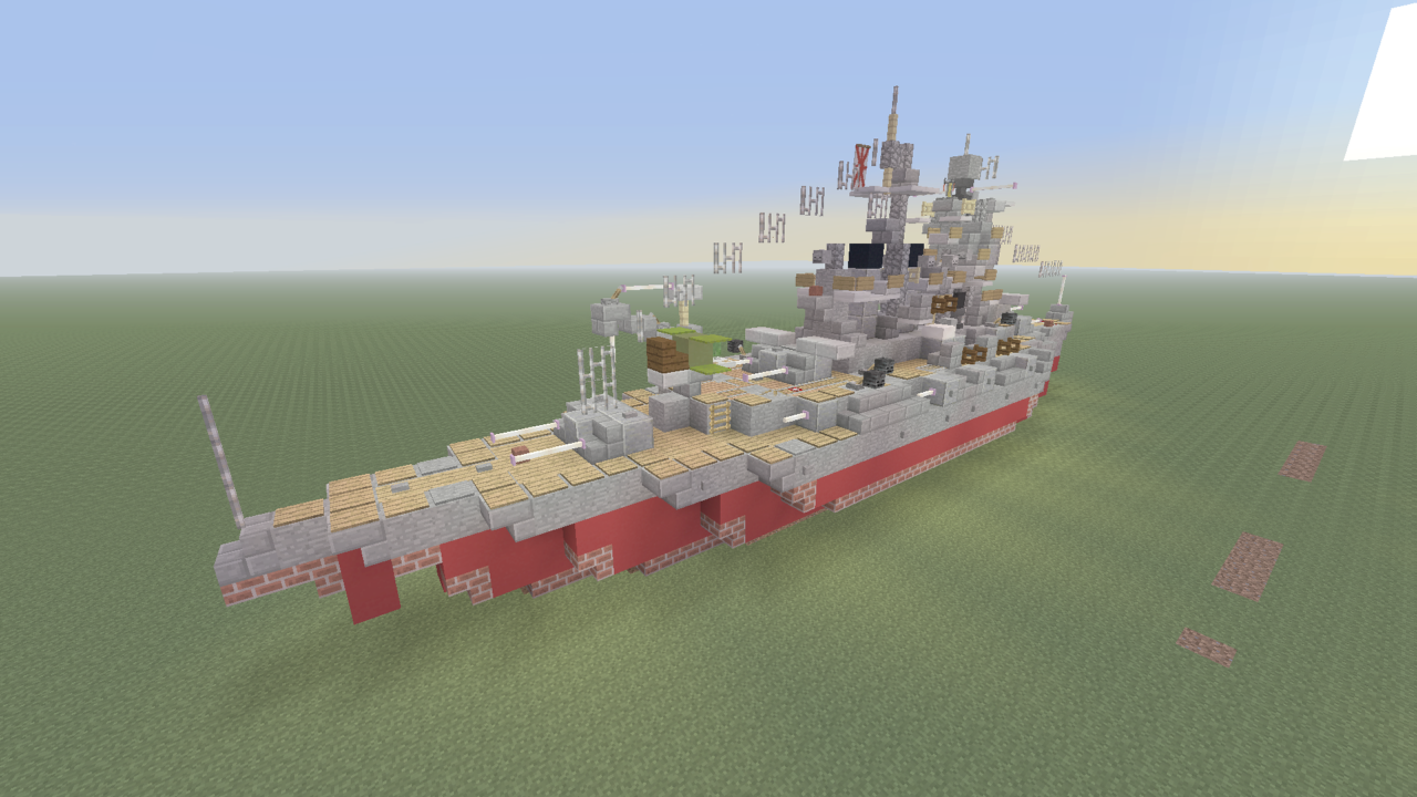 IJN Kongou battleship bathtub build Minecraft Map