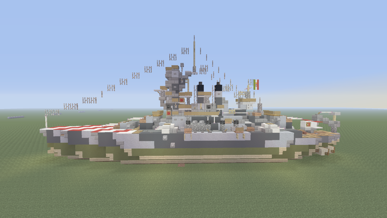 RMN Littorio battleship bathtub build Minecraft Map