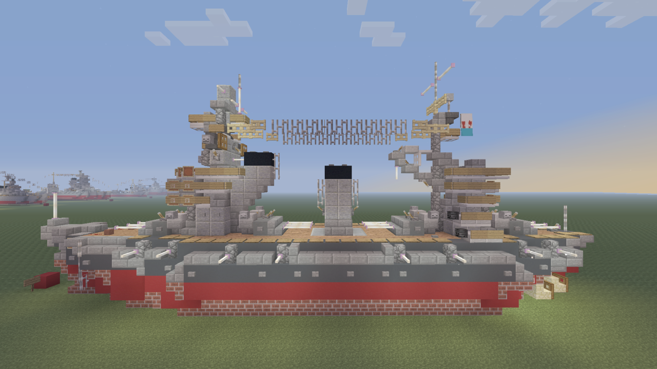 Gangut Fast Battleship bathtub build Minecraft Map