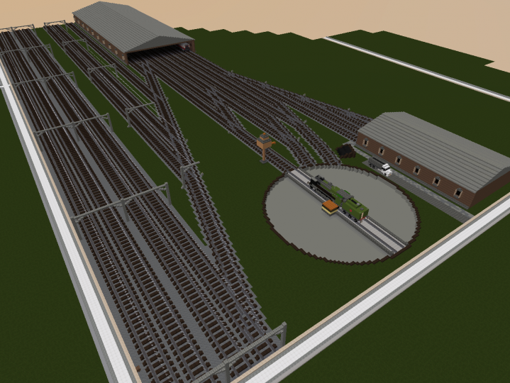British Rail Yard Minecraft Project