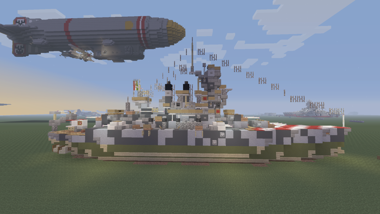 RMN Littorio battleship bathtub build Minecraft Map