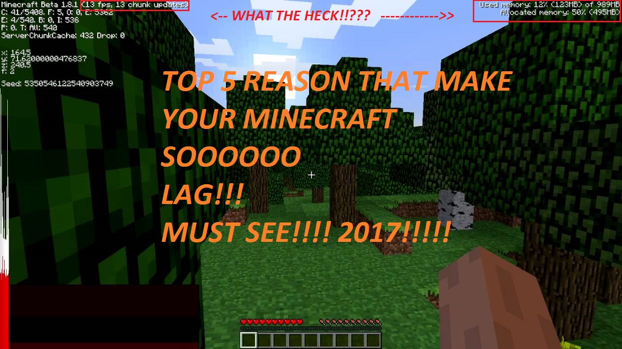 TOP 5 REASON WHY YOUR MINECRAFT SOOO LAG!!! (TOP 3 & 2 ARE MOST COMMON!!) Minecraft Blog