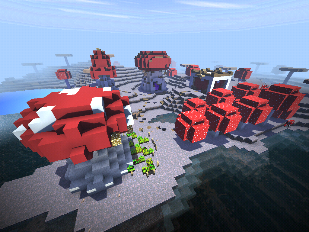 Minecraft mushroom village