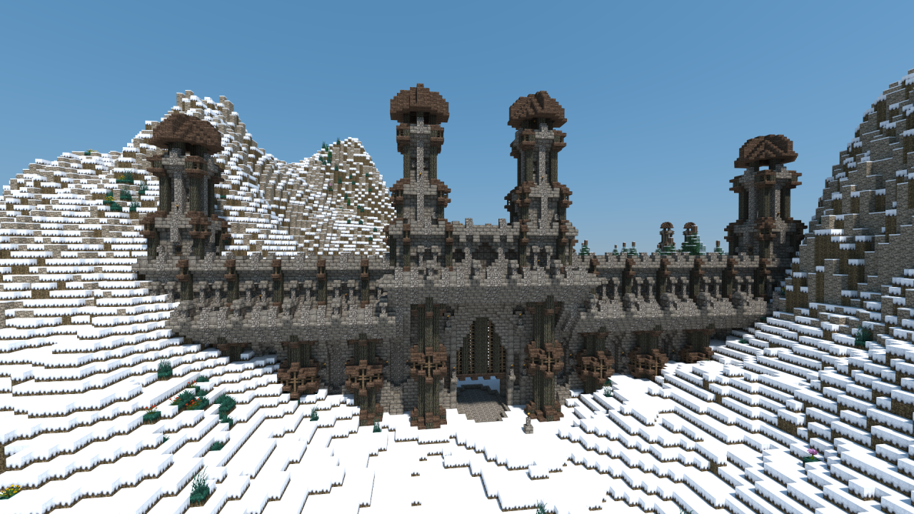 Snowy Kingdom Walls & Gates Minecraft Map