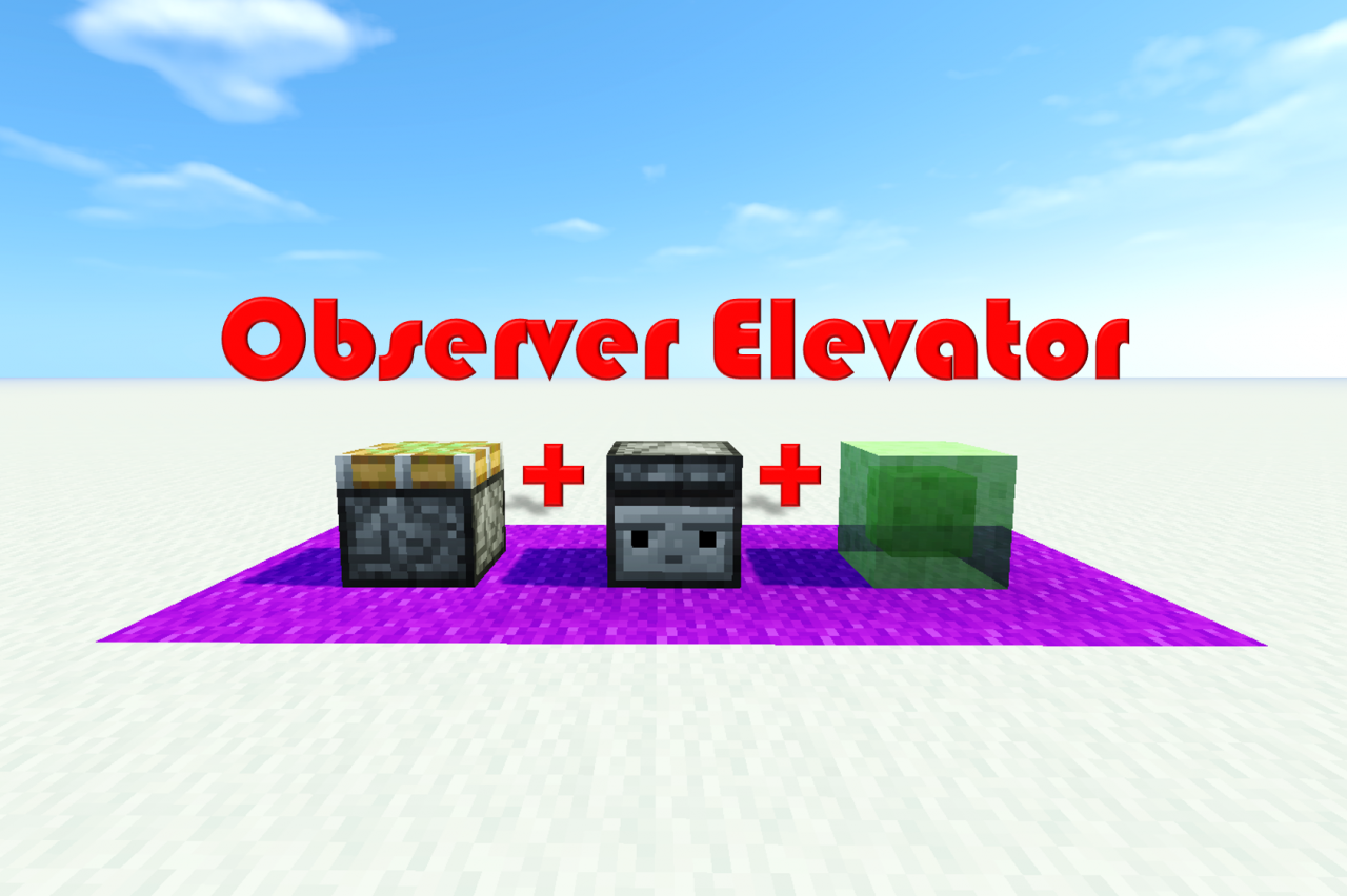 NEW Observer Elevator V2 Minecraft Map