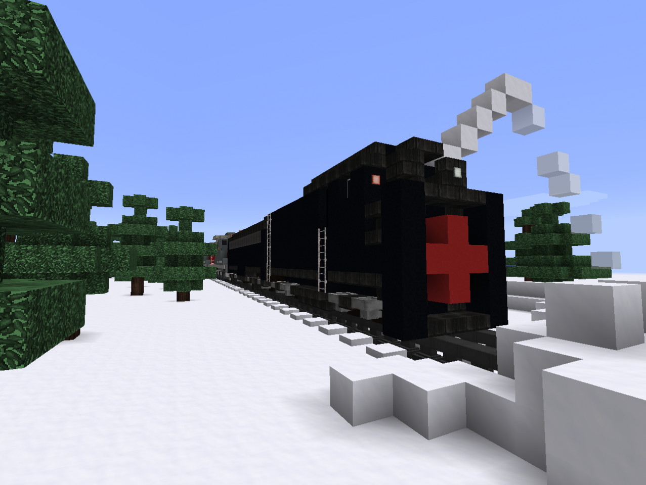 SPMW Southern pacific diesel rotary snow plow. Minecraft Map