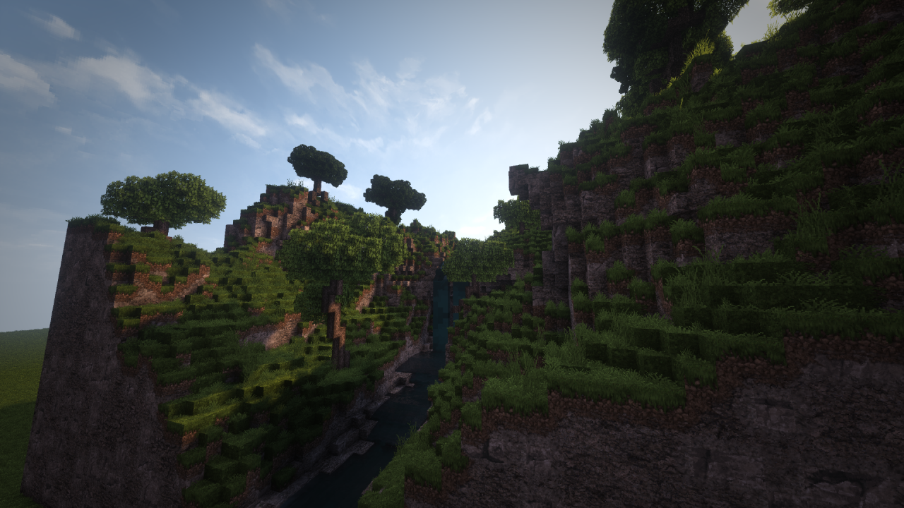 waterfall landscape Minecraft Map