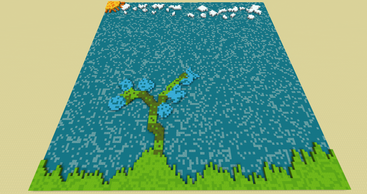 Custom Map Art Flower Minecraft Map