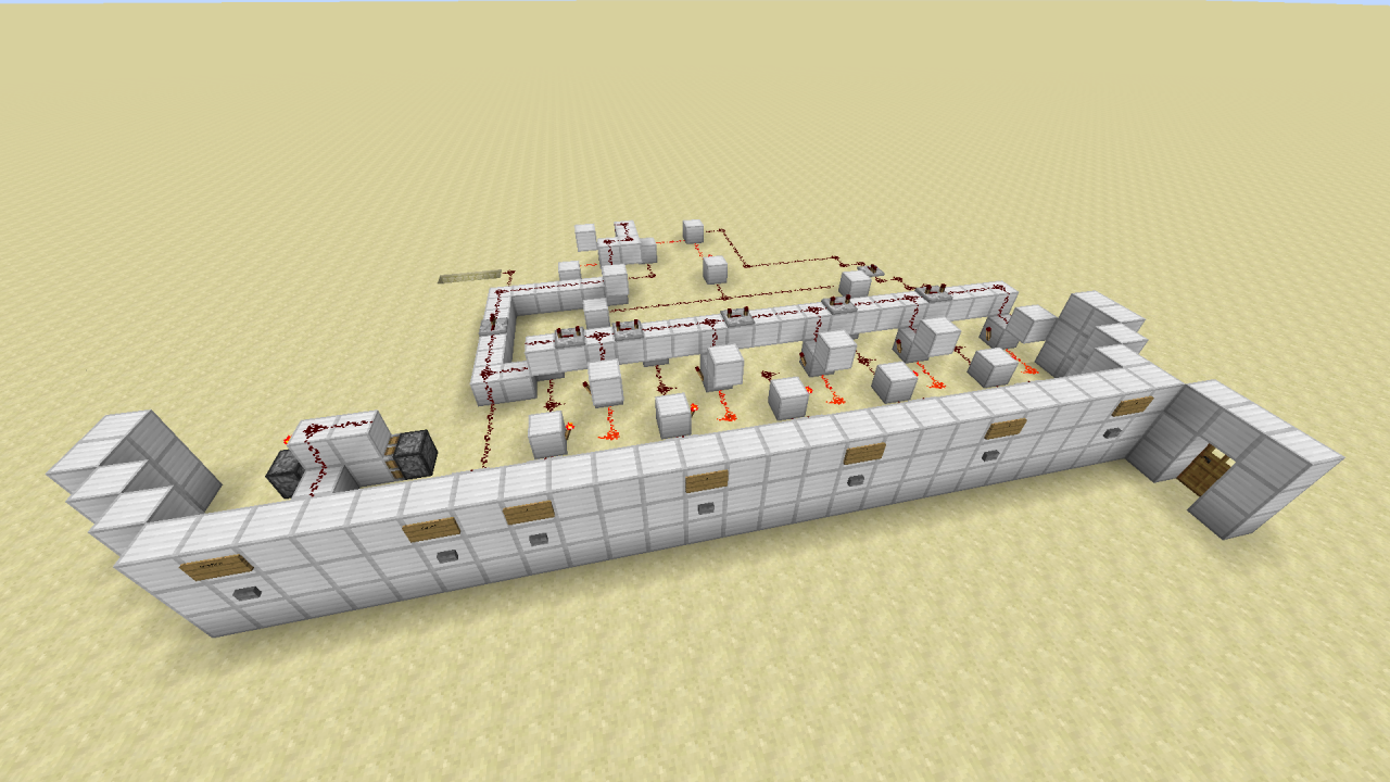 Button combination lock Minecraft Map