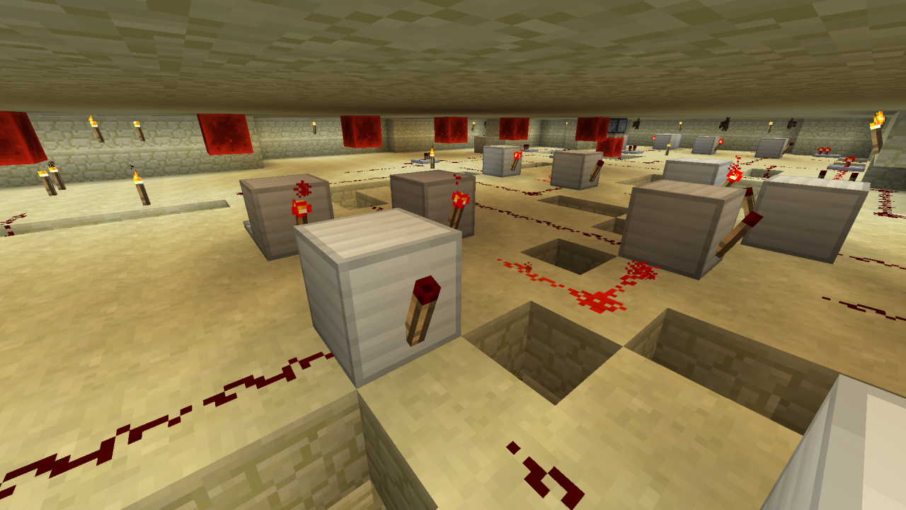 Button combination lock Minecraft Map