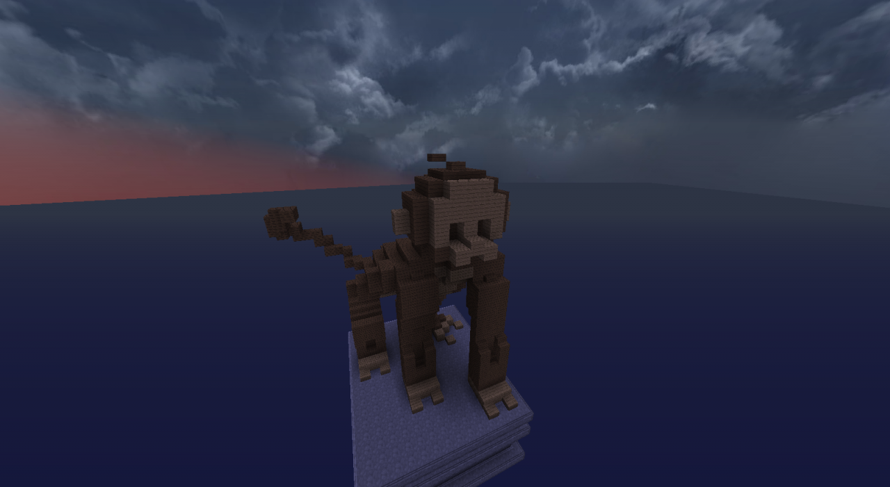 Wooden Monkey Statue Minecraft Map