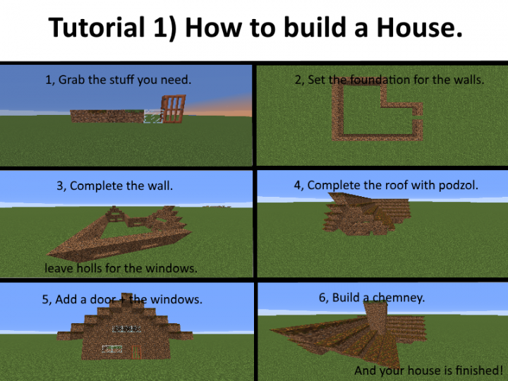 How to build a house Minecraft Map