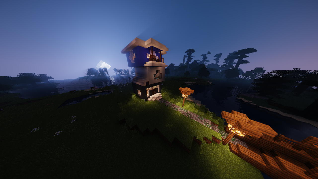 House in Art Nouveau style Minecraft Map