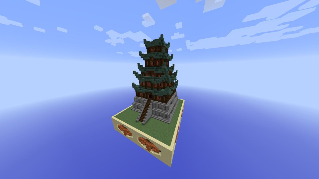 Chinese looking temple Minecraft Map