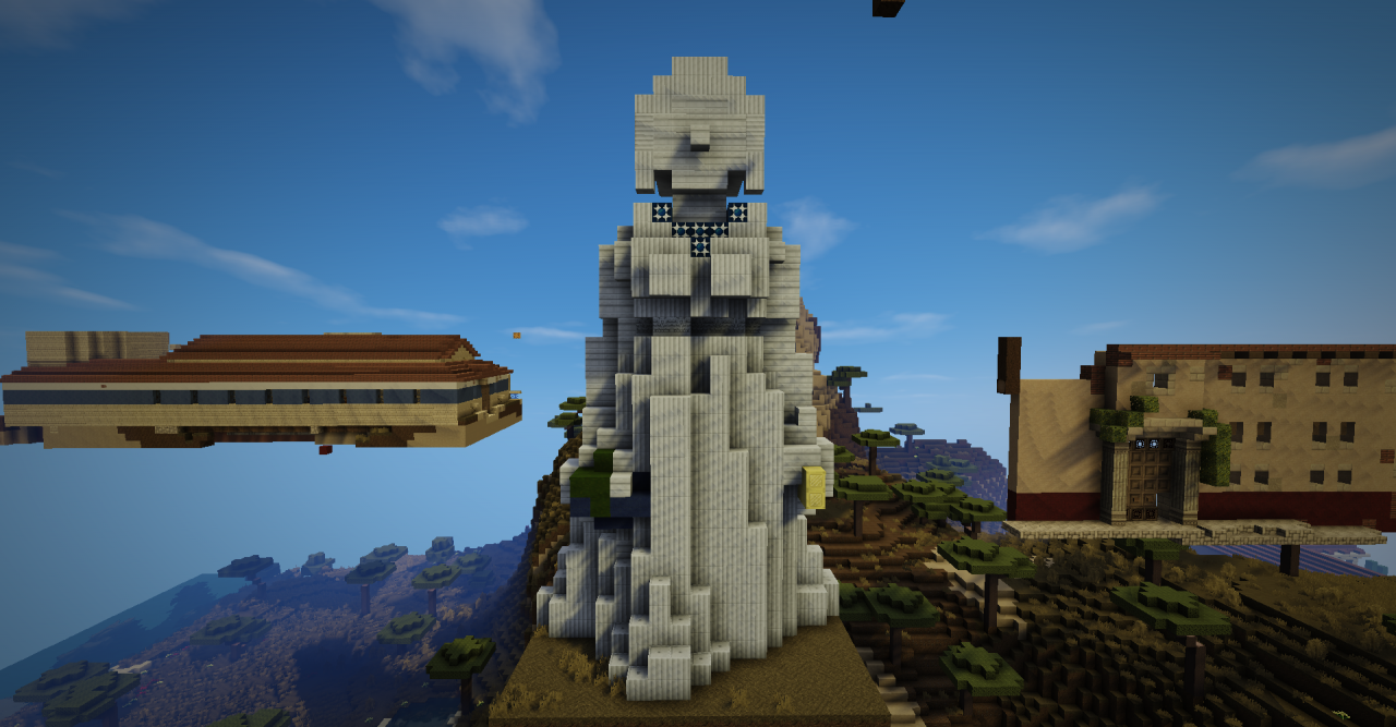 Big Hollow Grecian Statue Minecraft Map