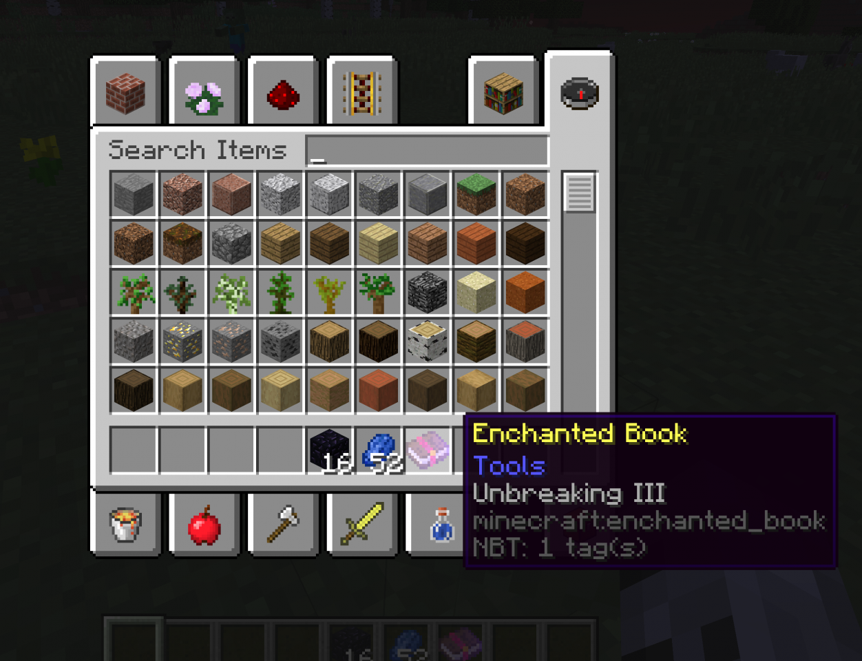 Craftable Enchanting books Minecraft Data Pack