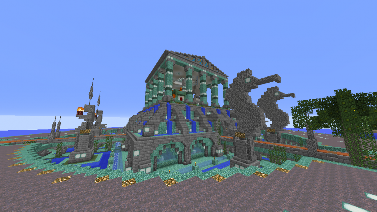 Atlantis Temple of the Guardian & Guardian Farm Minecraft Map