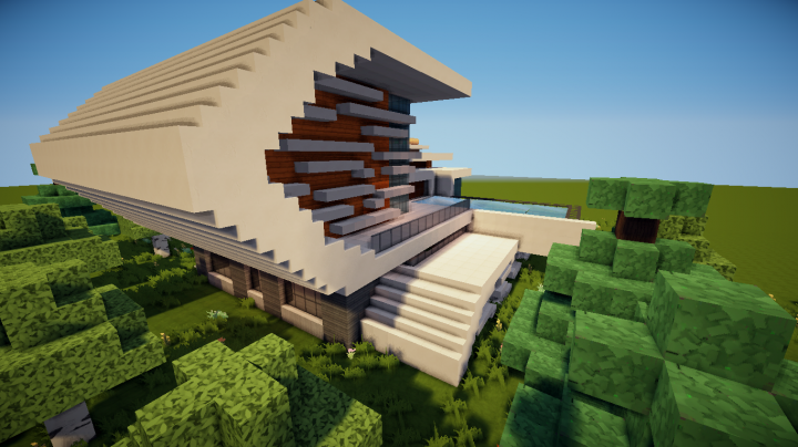 Futuristic House 1 Minecraft Map : A incredible picture capturing a stunning scenery. Its tones are vibrant and mix perfectly. The arrangement looks great, and the features are very sharp.