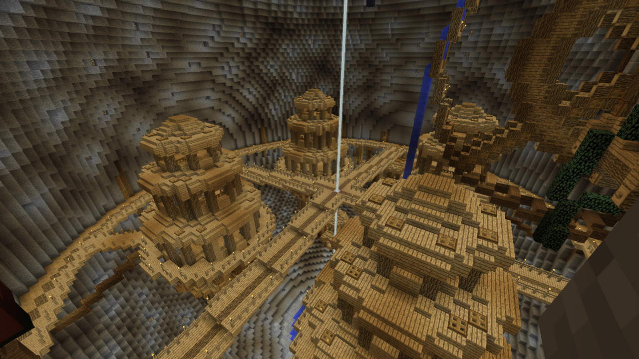 Hub / Spawn Underground city themed Minecraft Map