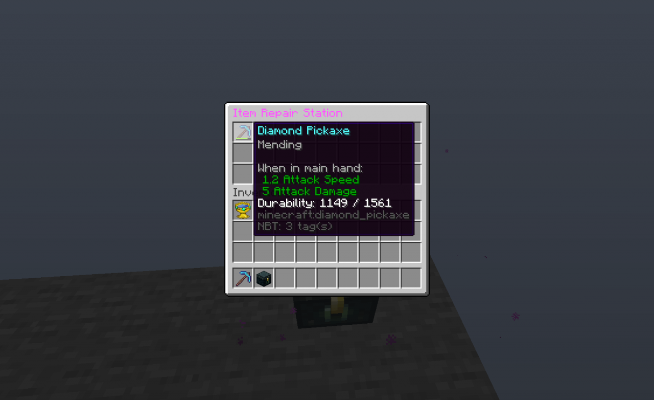 Ender XP Addon Item Repair Station Datapack Minecraft Data Pack