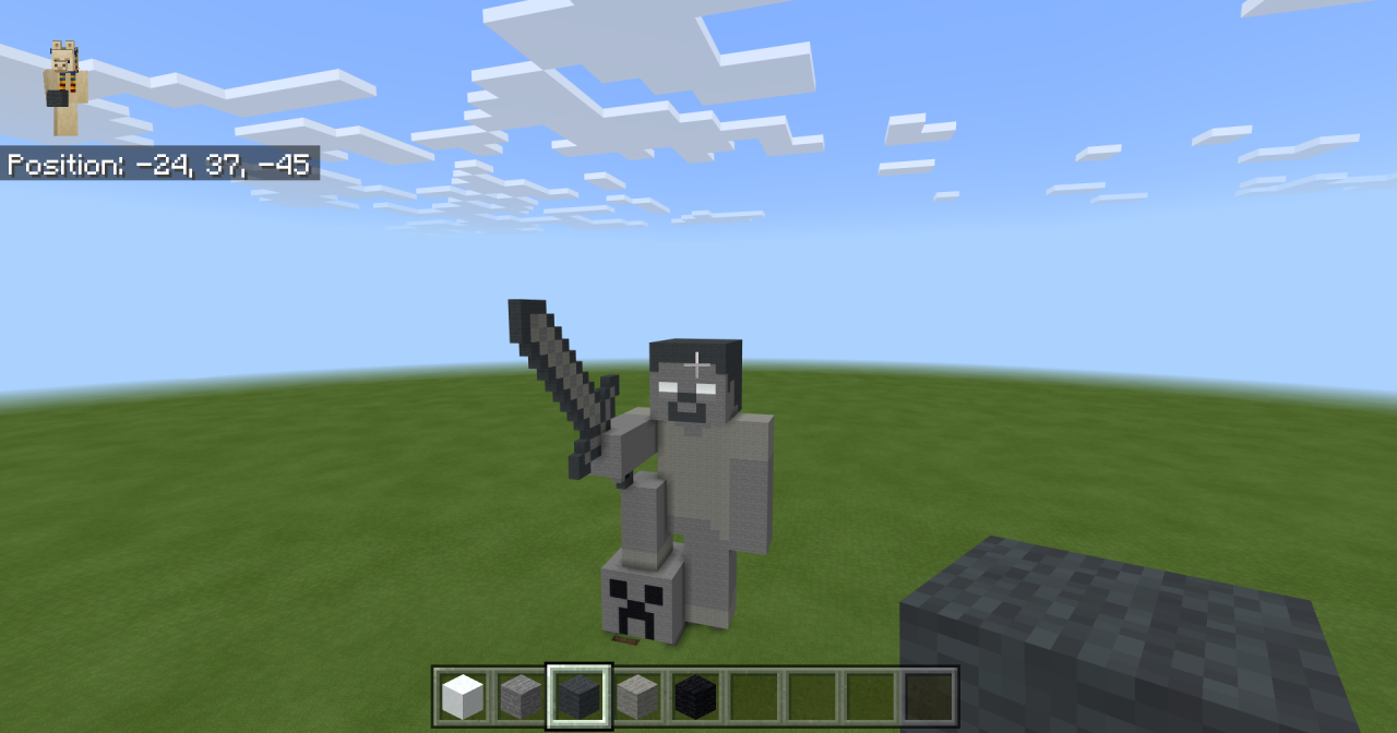 HeroBrine Statue Minecraft Project