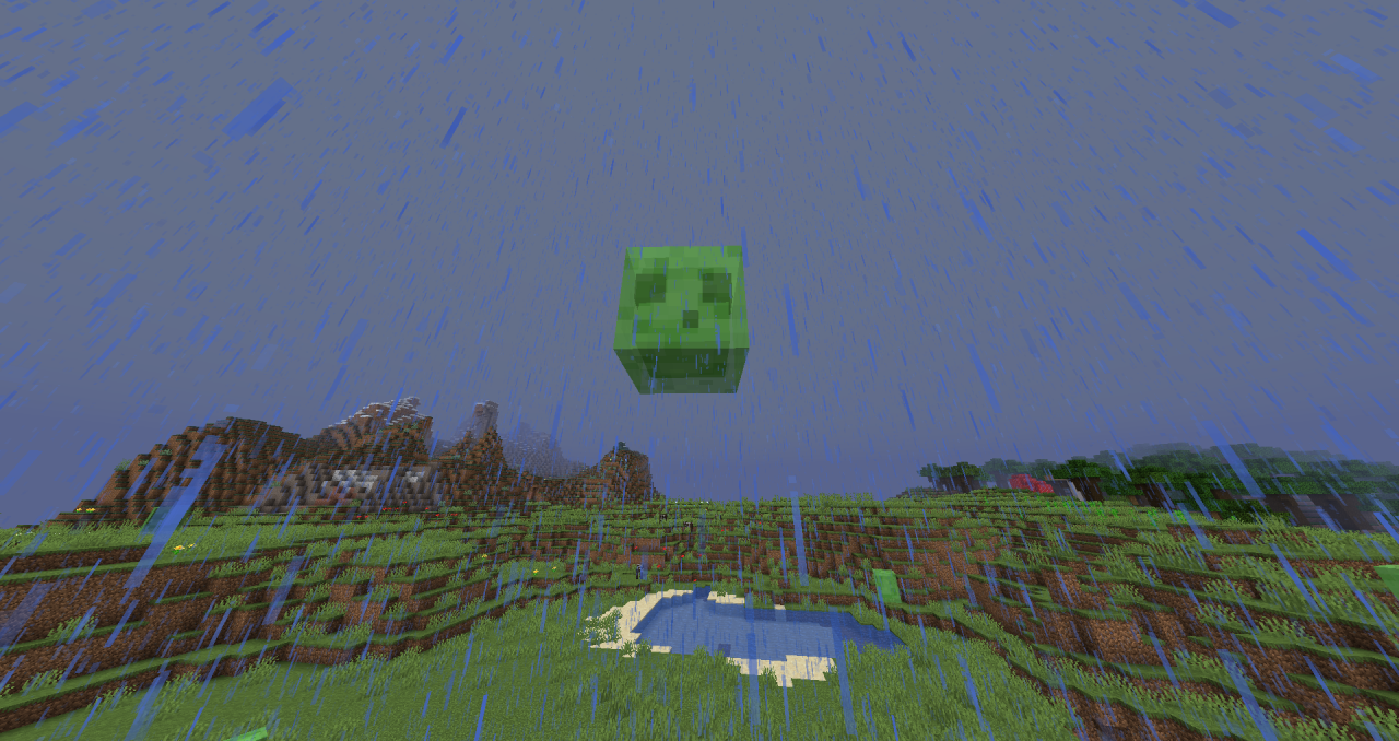 J𐍃 Slime Rain Datapack Minecraft Data Pack