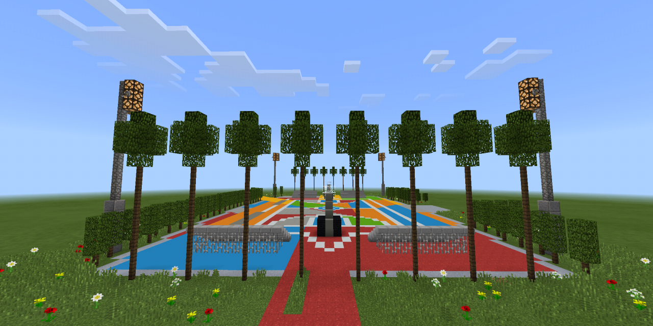 Minecraft PE Basketball Court of Sunkist (Art concept “Live Fresh