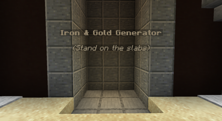 This has working Iron and Gold generators! You can use these ingots to trade!