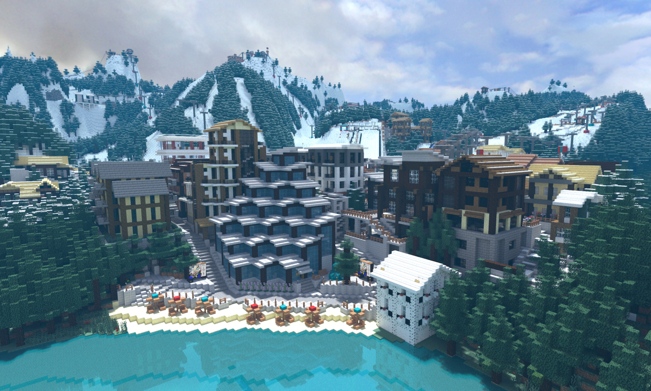 WORKING SKI RESORT 3.0 {with Realistic, Rideable Lifts} [MINECRAFT 1.