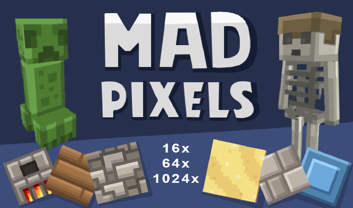 Mad Pixels [16x/64x/1024x for Java 1.21.10+Bedrock]