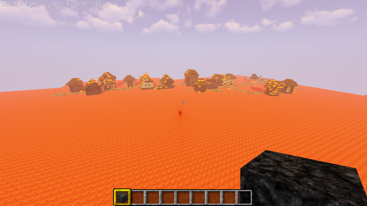 the floor is lava, skyblock style survival for beginners Minecraft Map