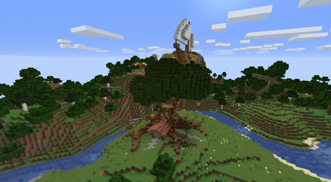 megatree treehouse Minecraft Map