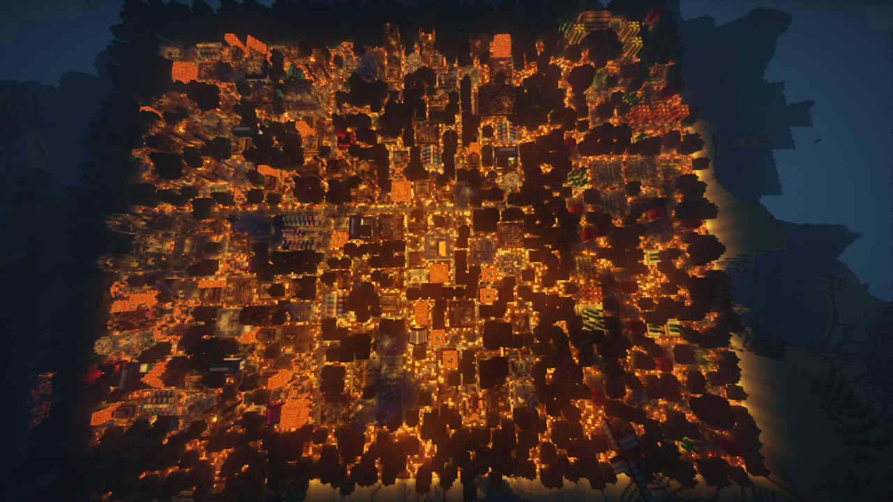 Burning Destroyed City Minecraft Map