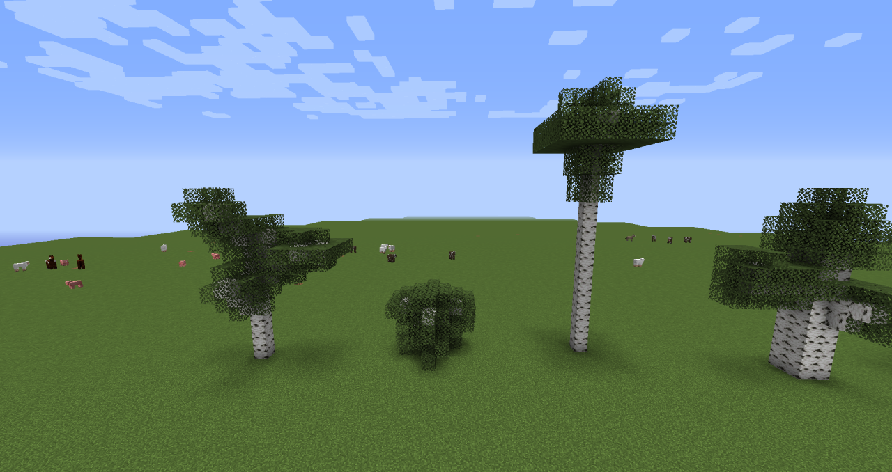 Custom birch trees Minecraft Map