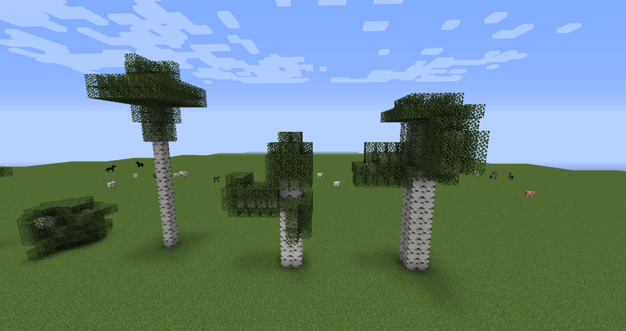 Custom birch trees Minecraft Map