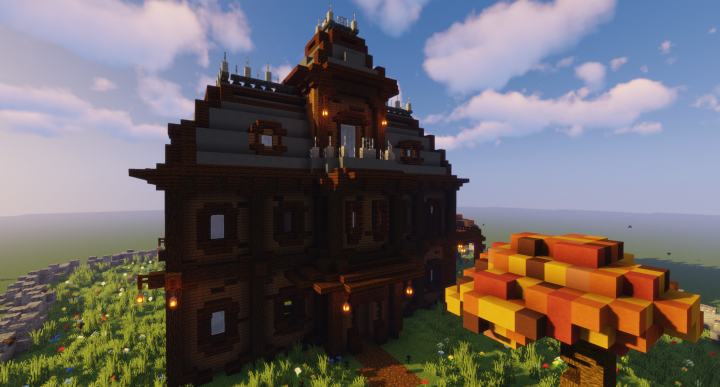 Single Build Haunted Halloween House Minecraft Map