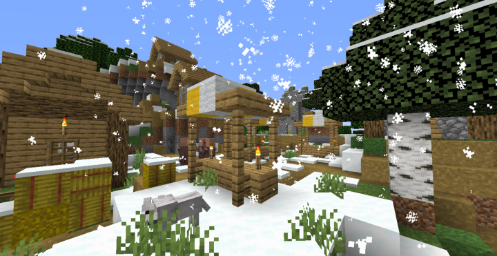 A Village under the snow of Winter