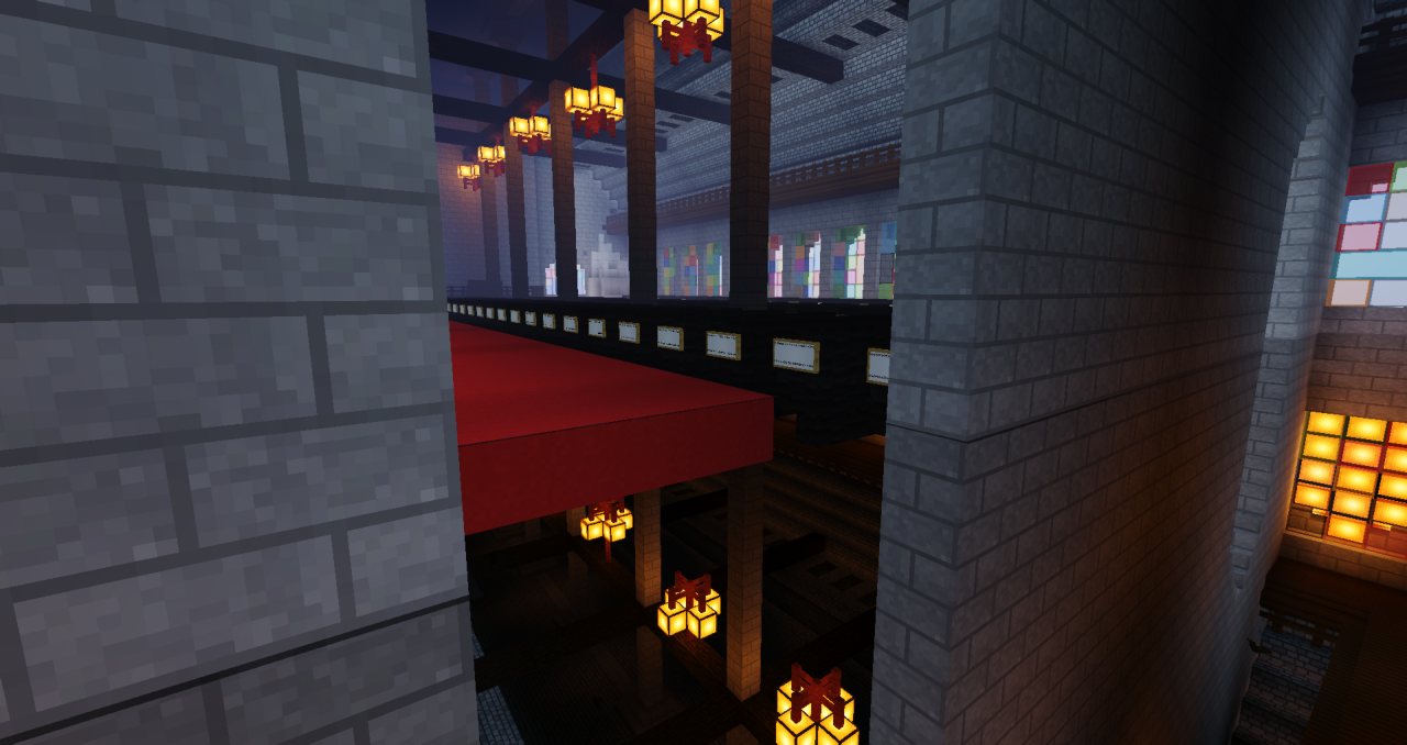 church with reflective floor Minecraft Map