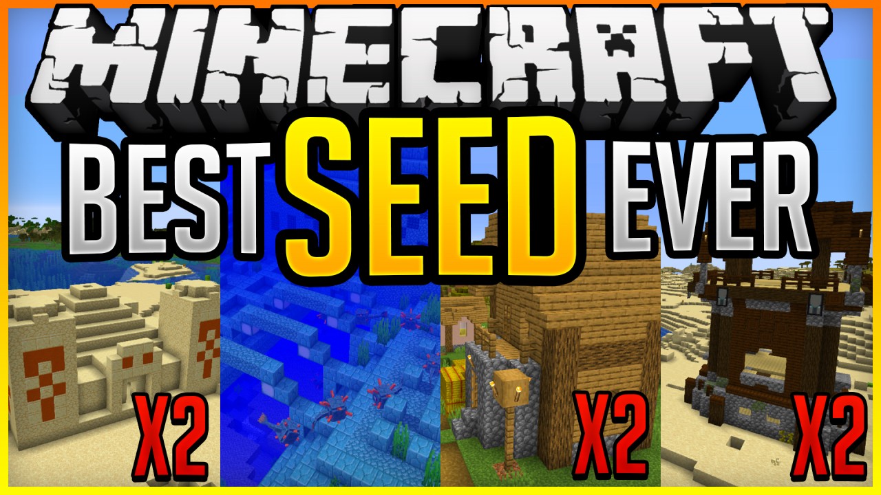 Best Seed Ever? 2x Outposts, 2x Pyramids, 2x Villages , Oceanmonument