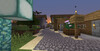 The road into Grassia, passing a flower shop.